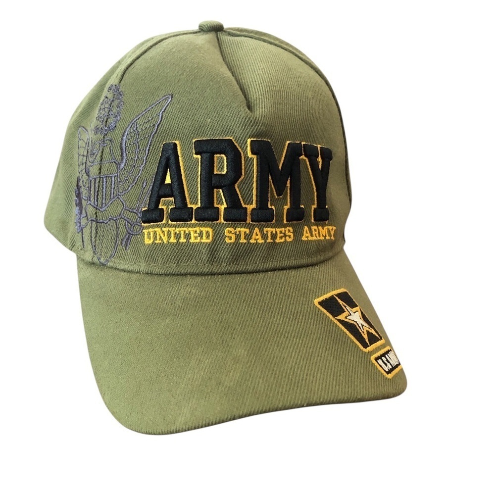 August Sportswear Inc United States Army Ball Cap Hat Green Embroidered Logo GUC